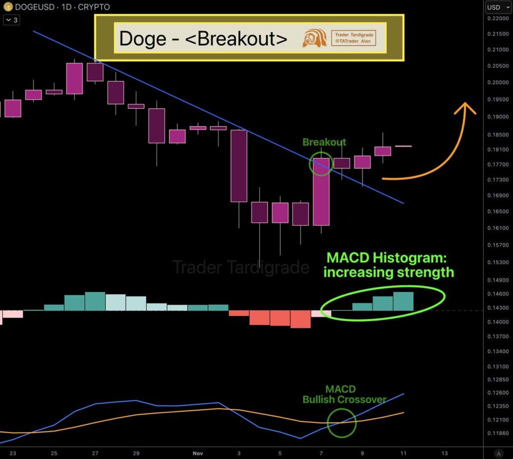 Dogecoin (DOGE) price chart