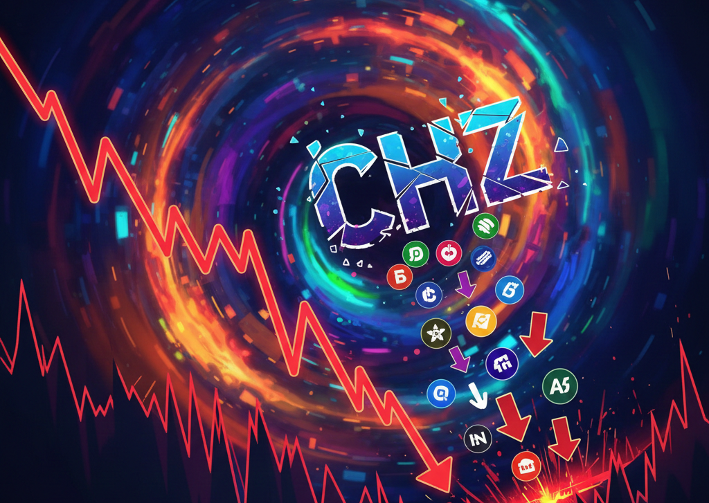 Chiliz price drops 15% amid sharp altcoin pullback Chiliz Price Logo
