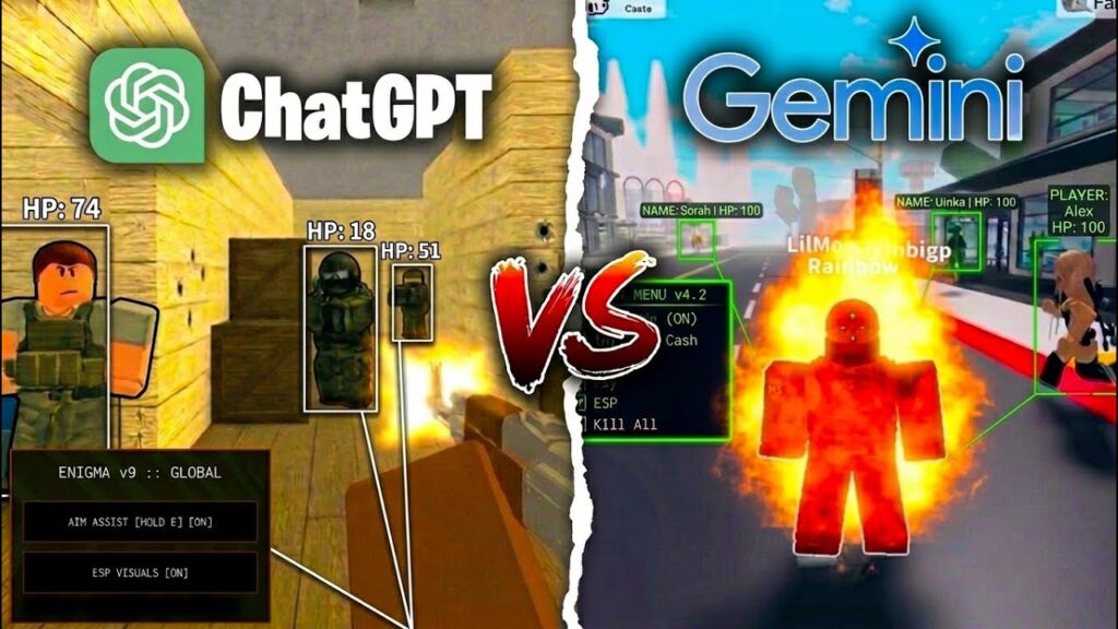 ChatGPT vs Gemini: Make Roblox Hacks (IT ACTUALLY WORKS!)