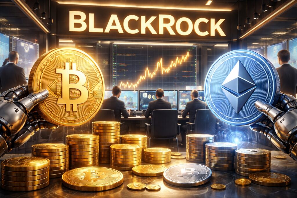 BlackRock Is Buying Up Bitcoin & Ethereum Again, And The Numbers Are Staggering BlackRock bitcoin ethereun