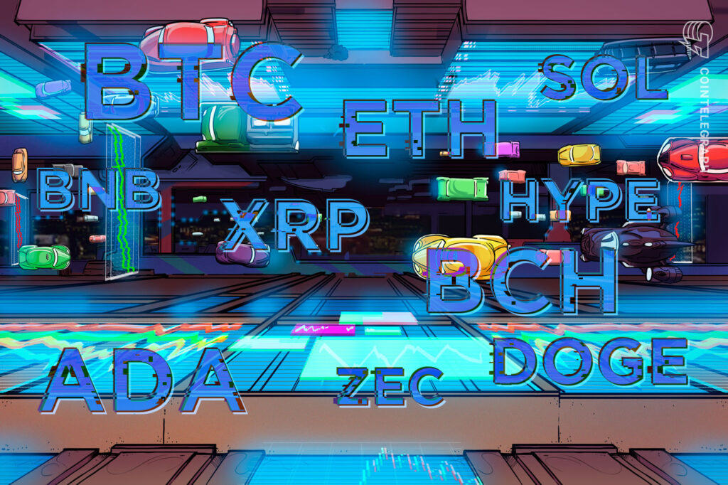Bitcoin, ETH, BNB, XRP, SOL, DOGE, HYPE, ADA, ZEC, BCH Price Predictions Cointelegraph
