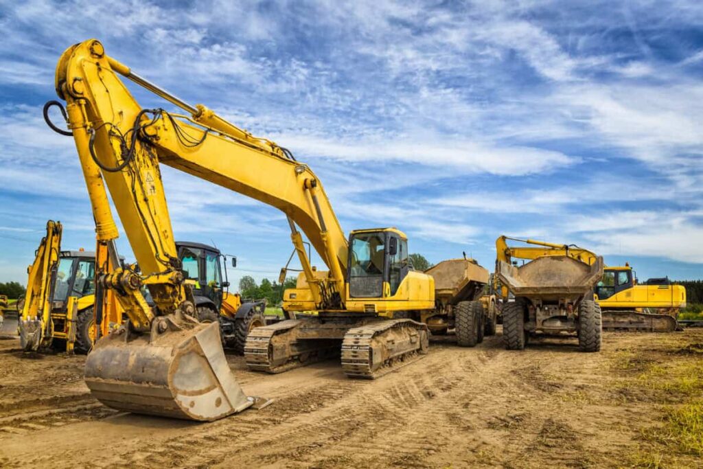 heavy construction machines needed for infrastructure buildout