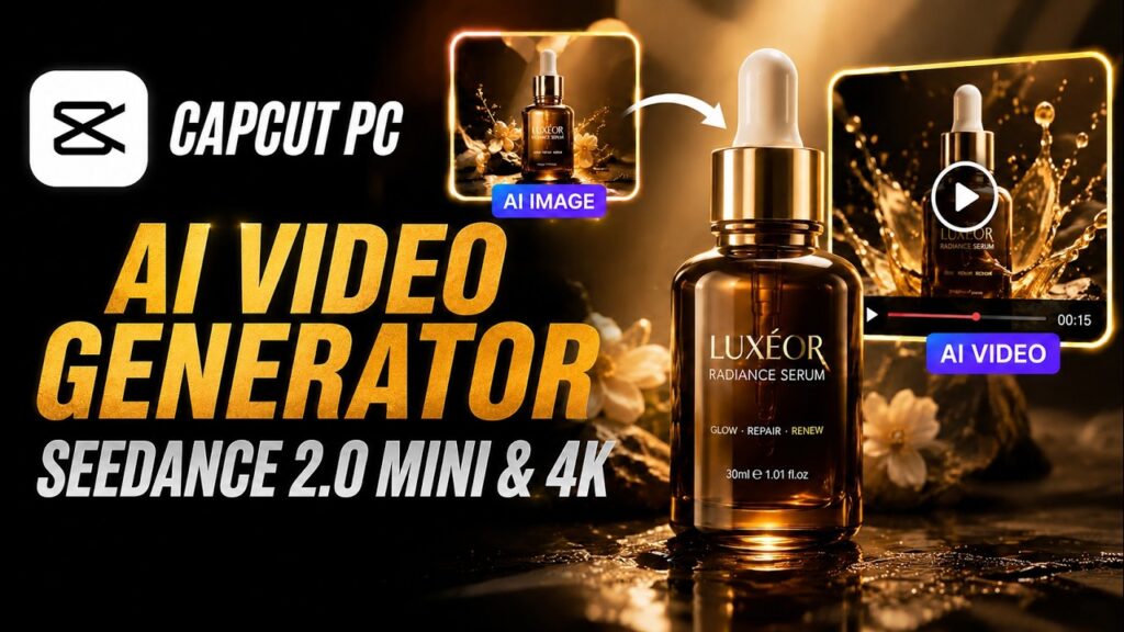 AI Video Generator: Product Ads with CapCut PC - Seedance 2.0 Mini